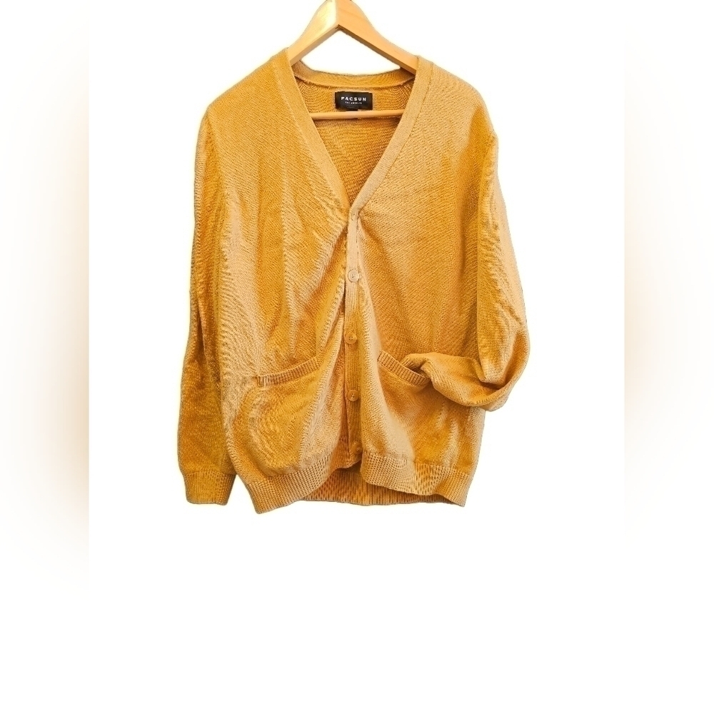 Pac Sun Gold Colored grunge type of button up cardigan. Large